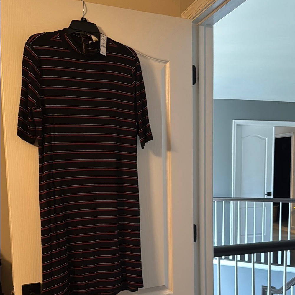 White House Black Market Striped Midi Dress